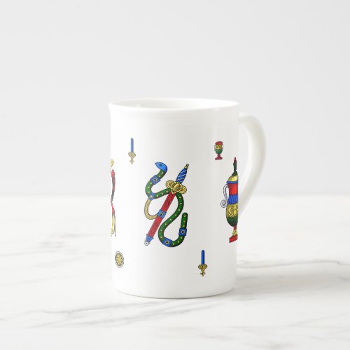 Briscola Aces _ Italian Card Design Bone China Mug