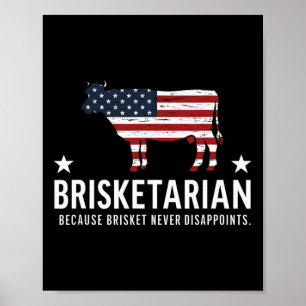 Brisket Bbq For Men Funny Brisket Bbq Brisketarian Poster