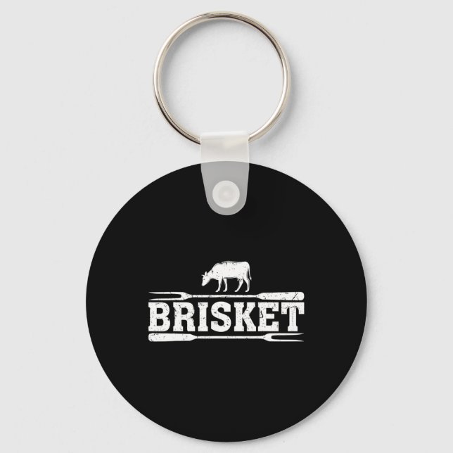 Brisket Bbq Grilling Byrbecue Bbq Master Grilling  Keychain (Front)