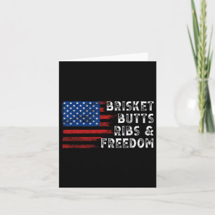 Brisket Butts Ribs And Freedom Steak Cooking Beef Card
