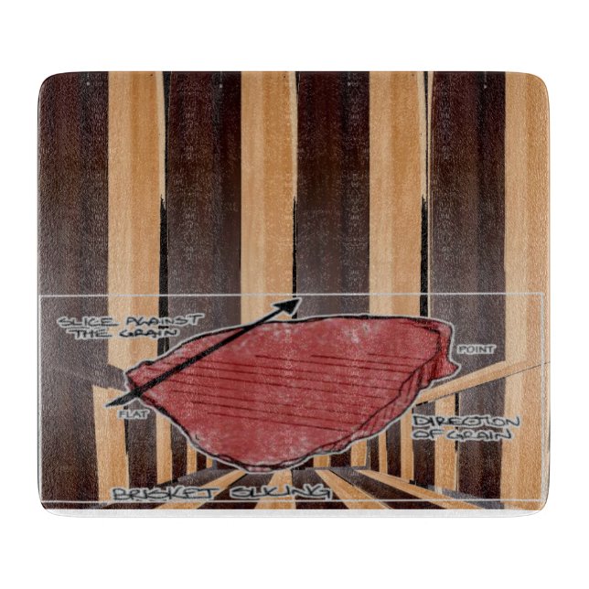 Brisket Cutting Guide Cutting Board (Front)