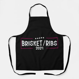 Brisket Ribs 2024 BBQ Barbecue Political Election Apron