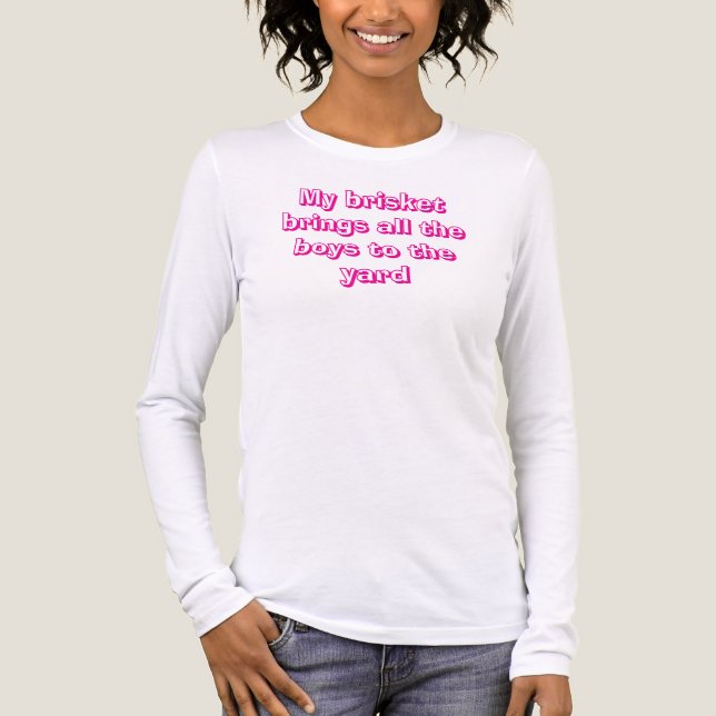 Brisket to the yard Tri-Blend shirt (Front)
