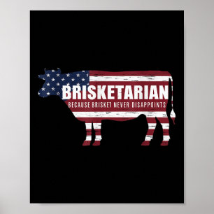 Brisketarian Brisket Bbq Humor Crude Barbecue Poster