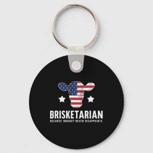 Brisketarian Brisket Bbq Lovers Funny Humor Byrbec Keychain