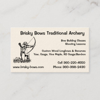 Brisky Bows Archery Business Card