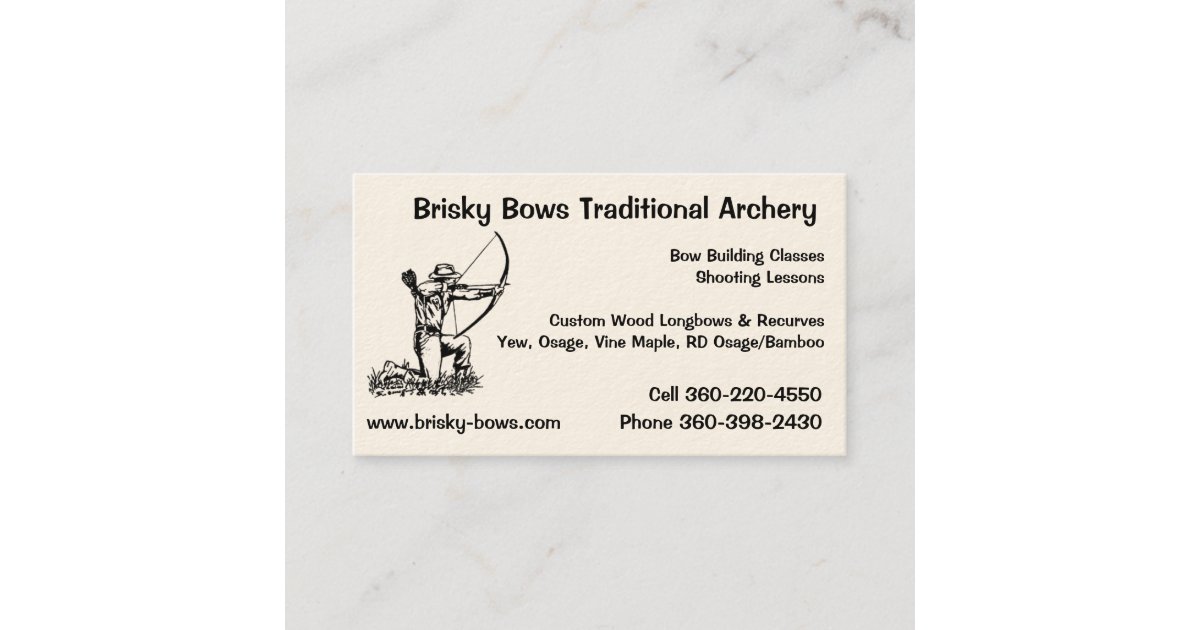 Brisky Bows Archery Business Card Zazzle