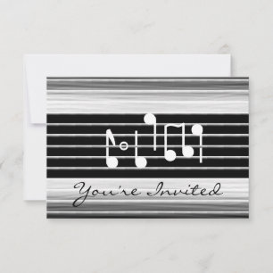 Bristles Musical Notes Invitation
