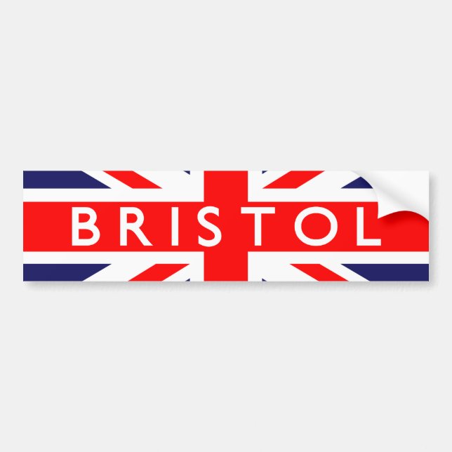 Bristol : British Flag Bumper Sticker (Front)
