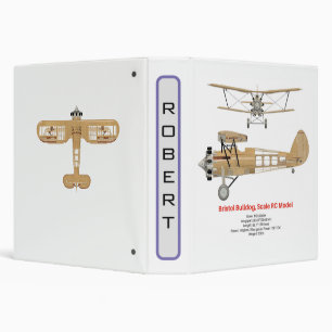 Bristol Bulldog RC Airplane, 3 Ring Binder