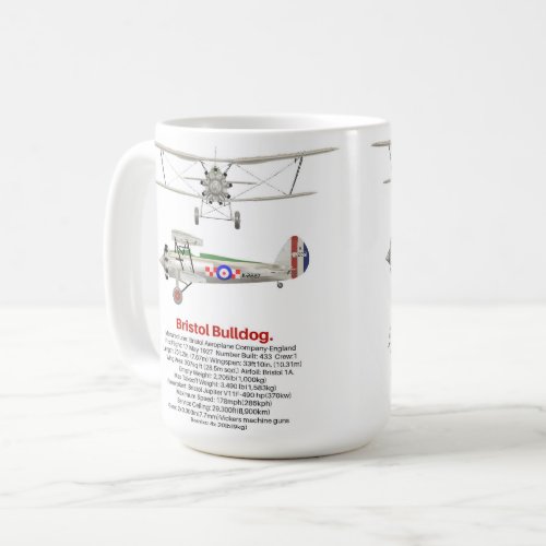 Bristol Bulldog Vintage Biplane Coffee Mug