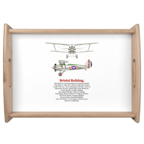 Bristol Bulldog Vintage Biplane Serving Tray