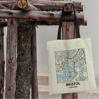 Bristol City Map Tote Bag
