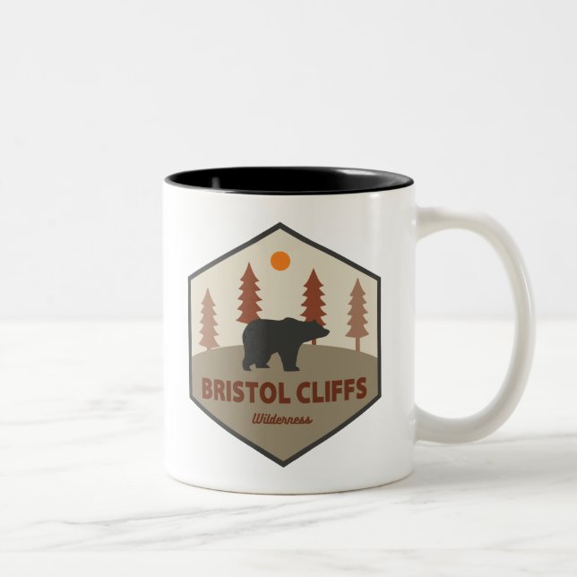Bristol Cliffs Wilderness Bear Two-Tone Coffee Mug (Right)