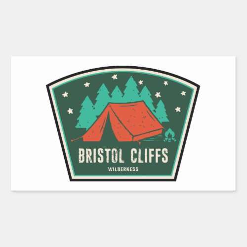 Bristol Cliffs Wilderness Vermont Camping Rectangular Sticker