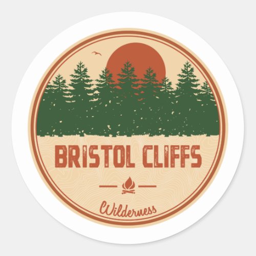 Bristol Cliffs Wilderness Vermont Classic Round Sticker