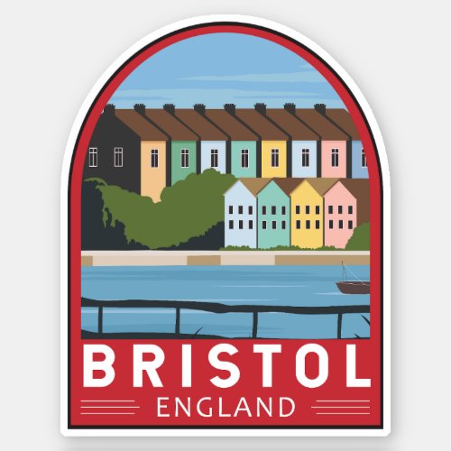 Bristol England Retro Travel Art Vintage Sticker