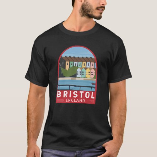 Bristol England Retro Travel Art Vintage T_Shirt