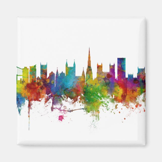 Bristol England Skyline Magnet (Front)