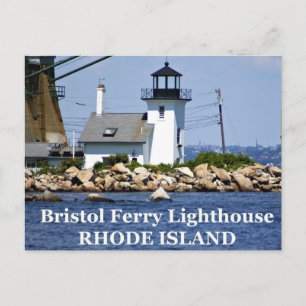 Bristol Ferry Lighthouse, Rhode Island Postcard