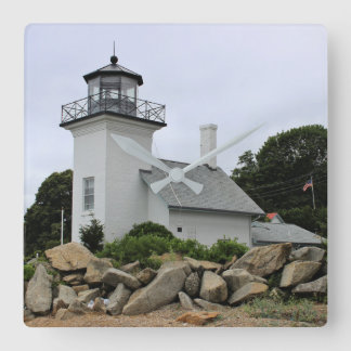 Bristol Ferry Lighthouse, Rhode Island Square Wall Clock