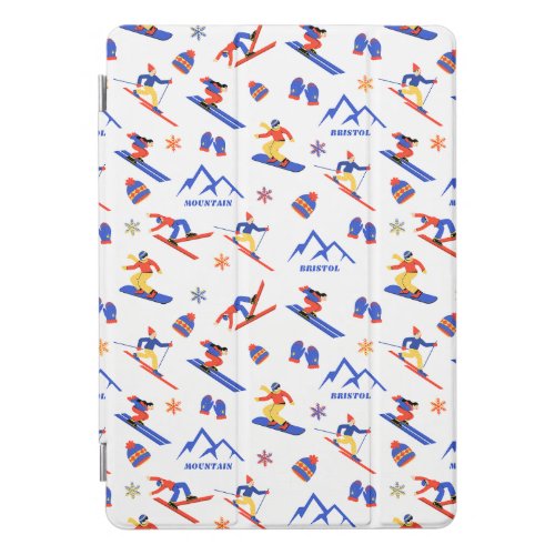 Bristol Mountain New York Ski Snowboard Pattern iPad Pro Cover