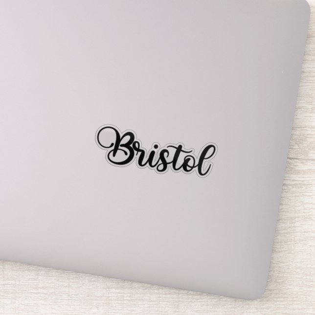Bristol Name - Handwritten Calligraphy Sticker (Detail)