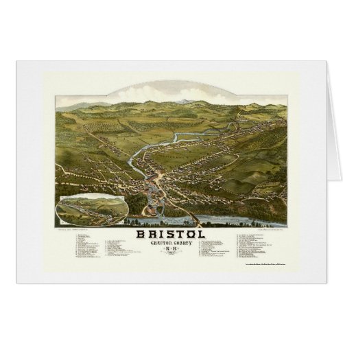 Bristol NH Panoramic Map _ 1884