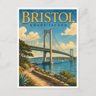 Bristol Rhode Island Mount Hope GeoSaga Postcard
