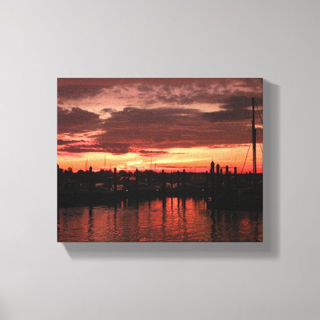 Bristol Rhode Island sunset Canvas Print (Front)