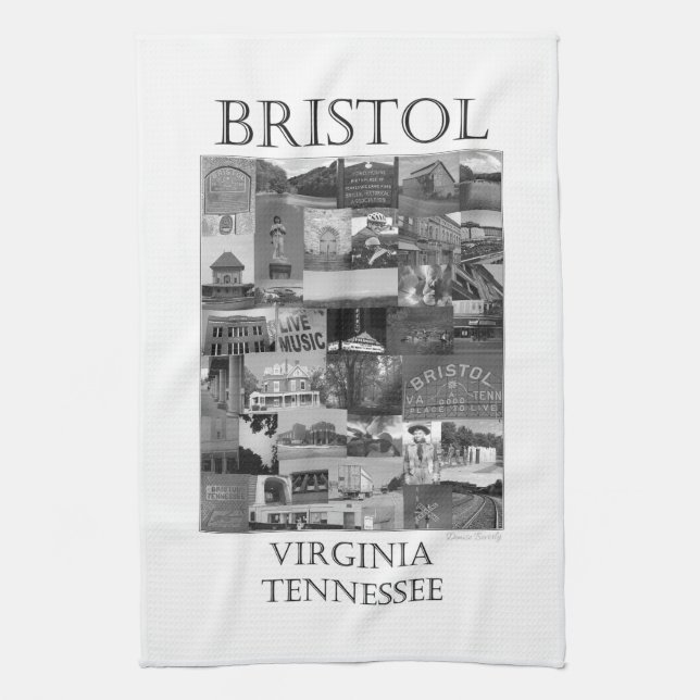 Bristol Scenes Collage Kitchen Towel (Vertical)