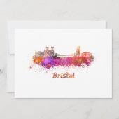 Bristol skyline in watercolor (Front)