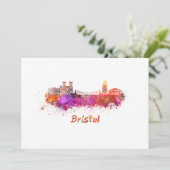 Bristol skyline in watercolor (Standing Front)
