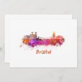 Bristol skyline in watercolor (Front/Back)