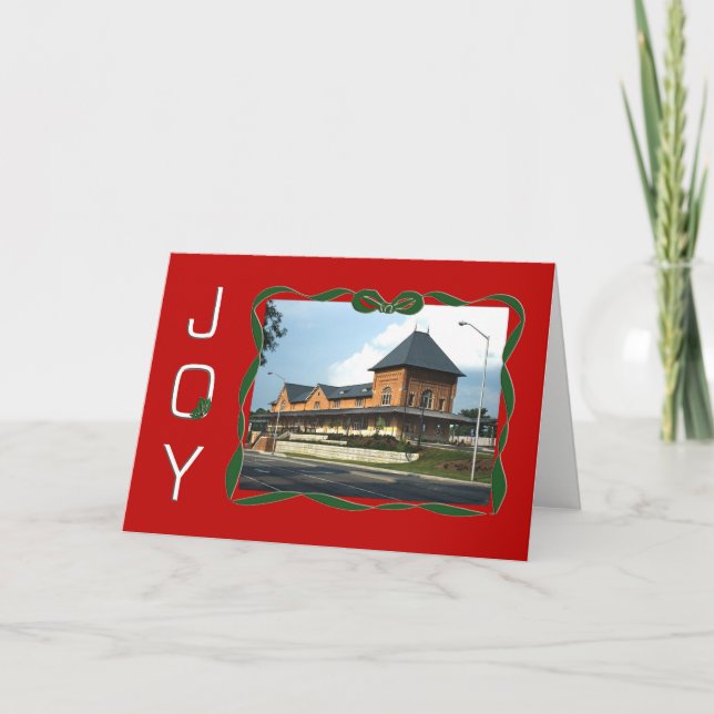 Bristol Train Station Bristol Virginia Joy Holiday Card (Front)