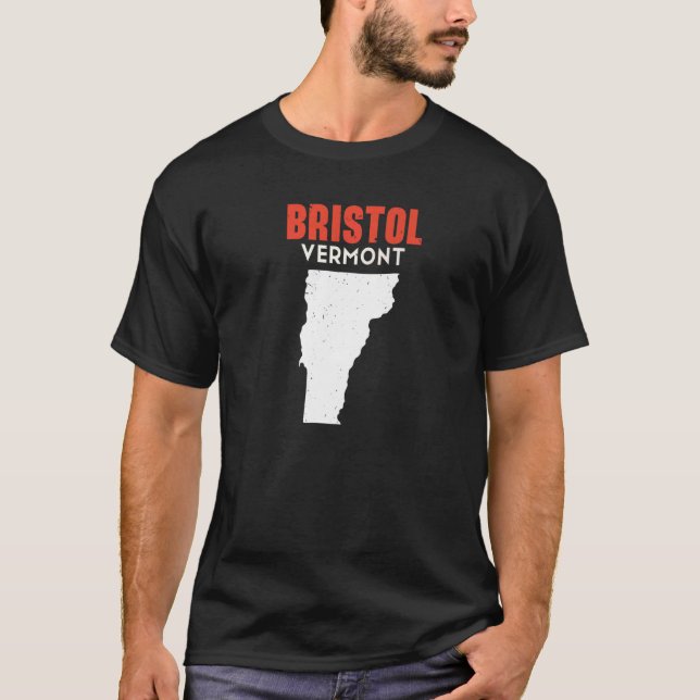 Bristol Vermont USA State America Travel Vermonter T-Shirt (Front)