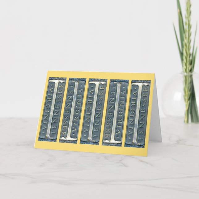 Bristol Virginia Tennessee Marker  Card (Front)