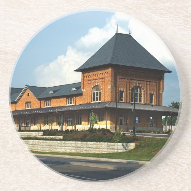 Bristol Virginia Train Station Drink Coaster (Front)