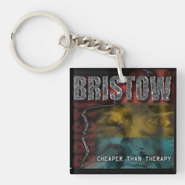 BristowRocks CD Cover Keychain, Front & Back Print Keychain (Front)