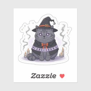 Brit Familiar – British Shorthair Witch’s Familiar Sticker