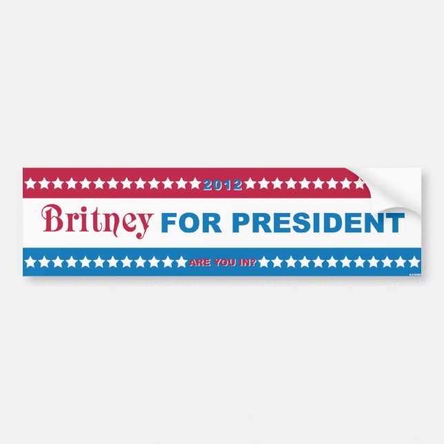 Brit for President! Bumper Sticker (Front)