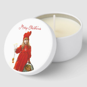 Brita as Iduna Carl Larsson Vintage Art Christmas Mini Candle Favors