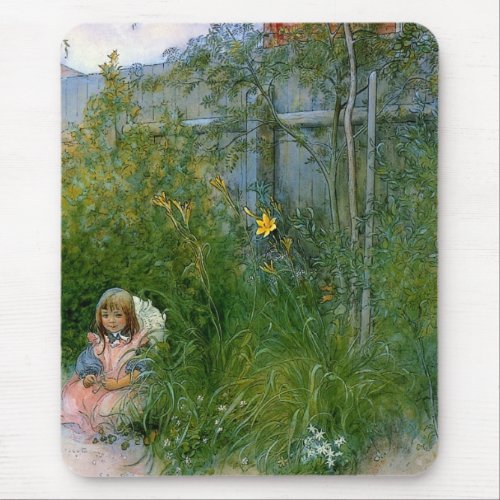 Brita in the Flower Bed c1897 Mouse Pad