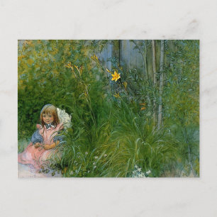 Brita in the Flower Bed c1897 Postcard
