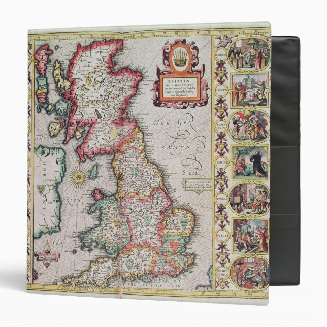 Britain As It Was Devided In The Tyme 3 Ring Binder (Front/Inside)