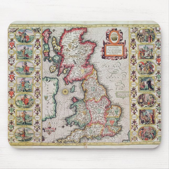 Britain As It Was Devided In The Tyme Mouse Pad (Front)