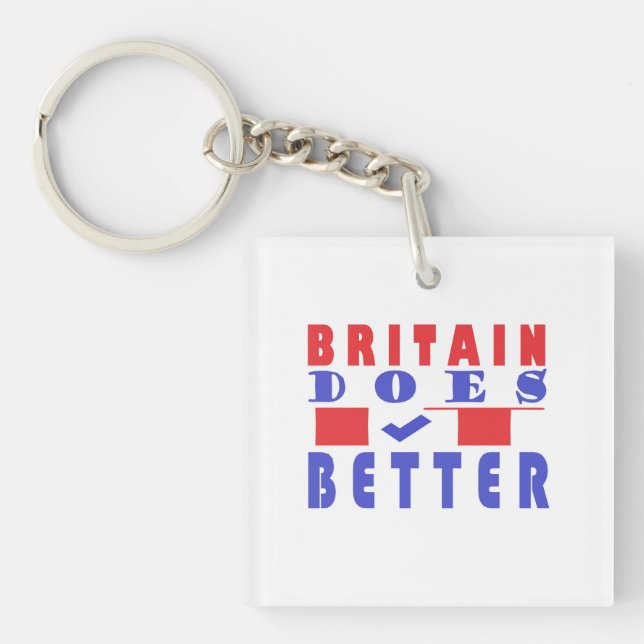  BRITAIN DOES IT BETTER WORD DESIGN KEYCHAIN (Front)