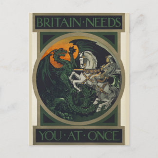Britain Needs You At Once Postcard