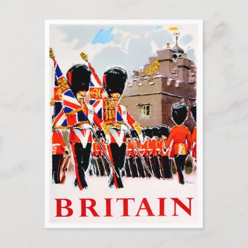 Britain Royal Guards vintage travel Postcard
