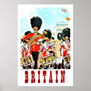 Britain Royal Guards vintage travel Poster